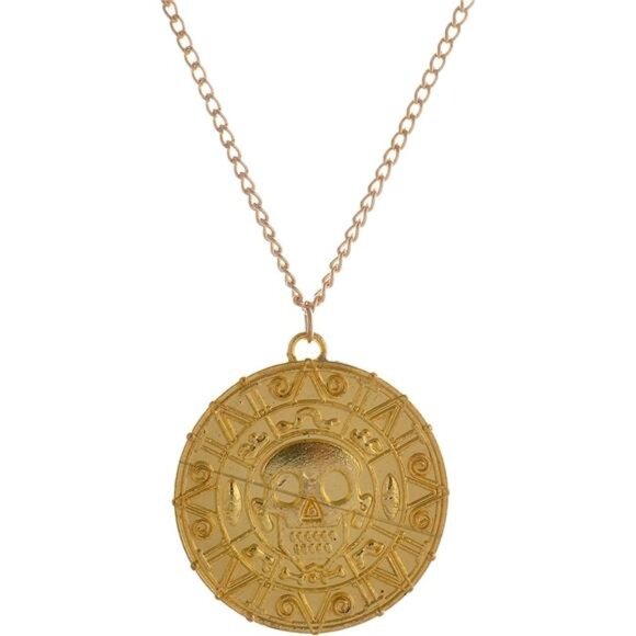 Original hero cursed Aztec coin used in Pirates Of The  Inspired by Pirates of The Caribbean Movies Cursed Aztec Coin Medallion Trendy